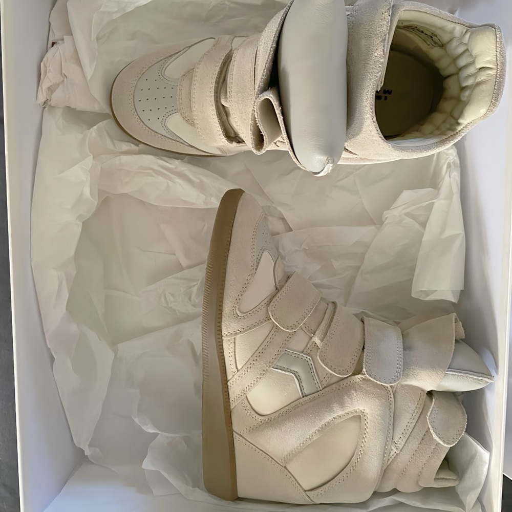 Isabel Marant Bekett Leather Sneaker Wedges - Picture 11 of 16